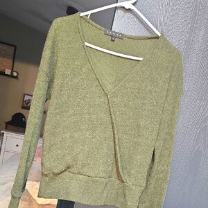Olive Green Crossover Top